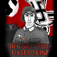 chud germany glasseses helmet nazi_flag nazi_germany propaganda propaganda_poster subvariant:chuddy subvariant:chudjak_front uniform variant:chudjak war // 500x500 // 181.5KB
