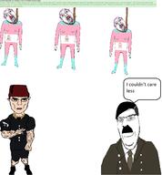 5soyjaks adolf_hitler bosnia handzar_ss serbia soyjak speech_bubble stubble subvariant:nucob subvariant:unbotheredchud variant:chudjak variant:cobson variant:verbs // 1492x1610 // 241.6KB