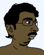 black_eyes brown_skin glasses hair stubble template variant:pajeetjak // 634x783 // 16.0KB