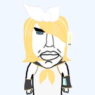 blue_eyes kagamine_rin variant:chudjak vocaloid yellow_hair // 1467x1467 // 213.2KB