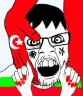 bulgaria country flag flag:bulgaria flag:turkiye glasses hair hand kolovrat nazism open_mouth paganism painted_nails tengrism turkiye variant:feraljak // 990x1146 // 245.8KB