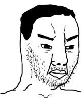 hair soyjak stubble tired variant:chudjak white_background // 644x770 // 77.3KB