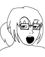 glasses open_mouth raised_eyebrow series:foidjaks subvariant:soygirl variant:soyak white_background white_skin woman // 788x980 // 20.6KB