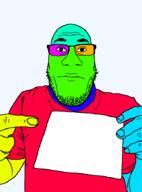 glasses holding_object stubble subvariant:nuplier trend:colorjak variant:markiplier_soyjak // 676x913 // 21.7KB