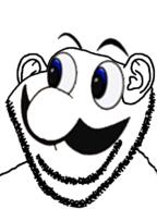 blue_eyes ear get luigi mario mustache nintendo soyjak stubble tripes variant:impish_soyak_ears video_game weegee // 598x800 // 196.2KB