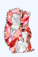 animal arm ear full_body gem gem_skin glasses hand leg mustache open_mouth red_skin ruby schlog_color_event soyjak soyjak_blog squirrel squirreljak subvariant:feralsquirrel threat_level_red variant:feraljak // 340x512 // 162.8KB