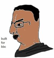 bbc brown_skin clothes glasses hair smile smug soyjak text variant:chudjak // 935x988 // 328.8KB