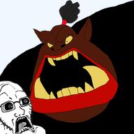 big_lips brown_skin nigger open_mouth orc scared subvariant:doctos vantablack variant:orkjak variant:soyak yellow_sclera yellow_teeth // 820x820 // 139.9KB