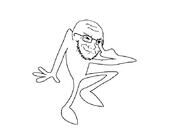 animated closed_mouth dance full_body glasses middle_finger music smile smug sound soyjak stubble variant:soyak video // 854x600, 198.1s // 22.8MB