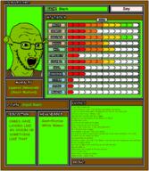 character co_(4chan) green_skin hero_sheet score_sheet shrek soyjak stat_sheet stats variant:soyak // 999x1150 // 153.6KB