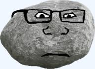 closed_mouth glasses neutral objectsoy rock soyjak subvariant:neutralplier variant:markiplier_soyjak // 835x611 // 638.0KB