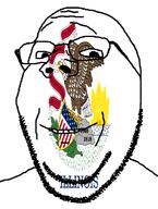 1818 1868 eagle flag flag:illinois glasses illinois looking_at_you smile soyjak star_(symbol) stubble subvariant:wholesome_soyjak sun teeth template text united_states variant:gapejak // 582x772 // 68.7KB