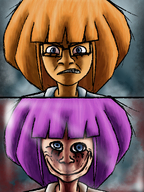 art bathroom blood blue_eyes clenched_teeth closed_mouth clothes collared_shirt crazed drawfag drawing drawn_background evil glasses hair megarapist24 mirror mymy_(ongezellig) ongezellig orange_hair orange_skin purple_hair scared series:nonexistant_namefags smile soyjak subvariant:female_feraljak variant:feraljak white_skin // 750x1000 // 982.3KB