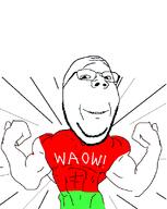 buff chad chad_thundercock closed_mouth glasses soyjak stubble subvariant:wholesome_soyjak text variant:gapejak virgin_vs_chad waow // 636x800 // 34.9KB