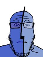 blue blue_skin closed_mouth finder_(mac_os) glasses mac_os neutral operating_system soyjak stubble subvariant:neutralplier variant:markiplier_soyjak // 600x800 // 14.5KB