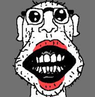 black_gums ear glasses hair oh_my_god_she_is_so_attractive soyjak stubble swans variant:lippytroon // 220x225 // 8.1KB