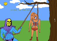 ack hanging he-man hood loincloth lynching masters_of_the_universe muscles skeleton skeletor skull subvariant:wholesome_soyjak variant:bernd variant:chudjak variant:gapejak yellow_teeth // 2100x1500 // 170.7KB