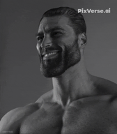 animated chewing eating hair meta:ai_generated meta:not_oc muscular_male nas:gigachad soap