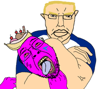 aryan banana banana_split_ice_cream beard blond choking eyes muscles nato_mordestinos pink_skin quote_(user) south subvariant:chudjak_front sul variant:bernd variant:chudjak vein white_skin // 1996x1837 // 105.4KB