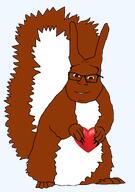 brown_hair fur glasses happy heart smile squirrel squirreljak subvariant:feralsquirrel tail white_background // 1443x2048 // 191.2KB