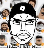 cap closed_mouth clothes developer ear glasses hat headphones millions_must_die roblox soyjak subvariant:chudjak_front text variant:chudjak video_game // 538x584 // 402.4KB