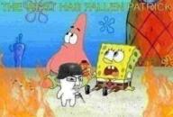 fire gun helmet luger patrick_star pineapple spongebob_squarepants text the_west_has_fallen variant:chudjak // 631x427 // 479.6KB