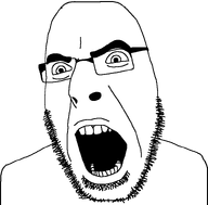 bald glasses looking_to_the_left open_mouth stubble transparent_background variant:cobson // 784x772 // 24.0KB