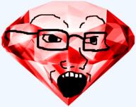 gem glasses objectsoy open_mouth red ruby soyjak teeth transparent_background variant:soyak // 800x634 // 187.5KB