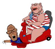 amerimutt anti_euro blood death euromutt fat flag:european_union flag:israel flag:united_states injury mobility_scooter murder pool_of_blood scooter subvariant:euromutt subvariant:impish_amerimutt variant:impish_soyak_ears variant:markiplier_soyjak violence walmart // 700x615 // 150.3KB