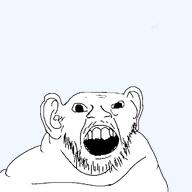 beard belly big_ears big_nose disproportionate distorted ear edited fat large_ears modified no_chin obese open_mouth scaled short_nose subvariant:jared ugly variant:feraljak // 1024x1024 // 40.4KB