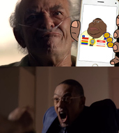 artist:conservativewaluigi award beard black_skin breaking_bad brown_skin chile chilean faggot flag:chile flag:lgbt_pride_flag gay gay_flag glasses gustavo_fring hector_salamanca hello_my_name_is_(sticker) lgbt los_pollos phone showing_phone variant:meximutt // 800x900 // 449.8KB