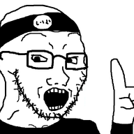 arm balaclava clothes glasses hand headband isis islam open_mouth pointing_up soyjak stubble variant:soyak // 1000x756 // 14.6KB