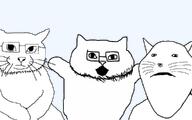 animal cat closed_mouth glasses looking_at_you open_mouth stubble subvariant:impish_meowjak transparent_background trinity variant:catjak variant:catjak_(alternate) whisker white_skin // 960x600 // 98.9KB