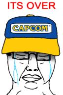 capcom clothes crying eyes_closed flag:ukraine glasses hat its_over text variant:chudjak // 411x618 // 30.8KB