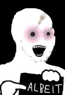 albeit doe glowing_eyes holding_object inverted_colors negative_colors sign thougher variant:soyak // 775x1127 // 157.3KB