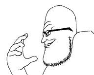 forehead_lines glasses hand looking_to_the_left nose series:sidejaks side_profile small_nose smile smirk stubble subvariant:syndromejak_side teeth transparent_background variant:syndromejak // 557x446 // 16.3KB