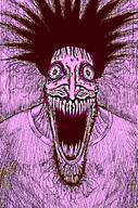 clothes glasses hair large_nose open_mouth schizo soyjak stubble subvariant:schizojak variant:markiplier_soyjak // 1048x1584 // 1.1MB