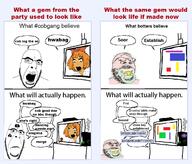 angry baby bbc beard biting_lip blue_eyes brown_skin closed_mouth clothes console glasses hair hair_ribbon kinect kolyma multiple_soyjaks mymy_(ongezellig) necktie oh_my_god_she_is_so_attractive ongezellig open_mouth orange_hair orange_skin pacifier punisher_face queen_of_spades robot small_eyes soyjak_party soyteen speech_bubble stubble subvariant:hornyson tattoo teeth television text variant:cobson variant:gapejak webdriver_torso white_shirt white_skin xbox // 1199x1025 // 291.9KB