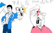 art boys_club chud drawing female feminism flag:anarcho_masculinity gore gun incel male male_sex_symbol masculinity shooting variant:chudjak // 2120x1276 // 644.8KB