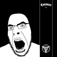 album_cover angry glasses metal metal_(music) music music_parody open_mouth parody soy soyjak stubble thrash_metal variant:cobson // 1000x1000 // 179.2KB