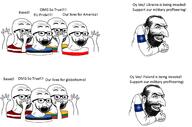 arm butthurt_belt country estonia flag flag:estonia flag:latvia flag:lithuania flag:nato flag:poland glasses hand hands_up happy_merchant judaism latvia lithuania nato open_mouth poland soyjak stubble text variant:excited_soyjak // 2042x1349 // 841.7KB