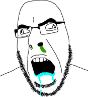 angry booger drool glasses open_mouth retard retarded soyjak stubble teeth template transparent_background variant:cobson // 721x789 // 19.2KB