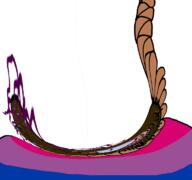 black_skin flag:bisexual_pride_flag purple_hair rope slopjak variant:bernd // 768x719 // 140.3KB