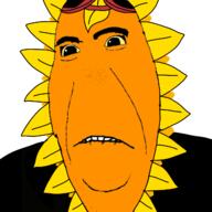 bbc black_shirt clothes eyelashes orange_skin plants_vs_zombies red_goggles solar_flare_(pvz) sunflower variant:cobson // 1280x1280 // 380.3KB