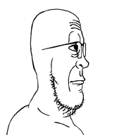 closed_mouth eyebags forehead_lines glasses lips looking_to_the_right neck nose old series:sidejaks stubble subvariant:cobbert_side transparent_background variant:cobbert wrinkles // 518x565 // 18.2KB