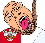 ack animal bird country dead eagle flag flag:greater_poland glasses greater_poland hair hanging open_mouth poland rope soyjak stubble suicide teeth tongue transparent variant:bernd voivodeship white_skin yellow_teeth // 768x719 // 90.8KB