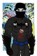 Warrior-Z(user) arabic_text balaclava bat batman batman_(series) buff caligraphy flag flag:norway flag:shahada full_body iron islam kratos kufic muscles muscular_male muslims norway punisher red self_insert shahada skull soybooru spawn stick subvariant:chudjak_front variant:chudjak // 480x729 // 327.9KB