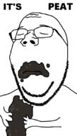 arm closed_eyes closed_mouth frown glasses hand holding_object its_over peat soyjak stubble subvariant:wholesome_soyjak text variant:gapejak // 600x1053 // 2.4MB