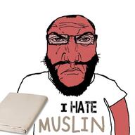 angry arm balding beard closed_mouth cloth clothes glasses hair i_hate muslin red_skin soyjak subvariant:science_lover text variant:markiplier_soyjak // 768x769 // 159.3KB