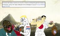 ack allah beheaded blood bloodshot_eyes buff chainsaw christianity classical_art_parody clothes crying david_and_goliath dutch_east_india_company eyes flag:japan flag:netherlands genocide glasses gore hair head indonesia islam japan looking_down massacre mudslime neck robe rope sovl subvariant:muscular_chud sword teeth tongue tongue_out variant:bernd variant:chudjak variant:gapejak variant:isaac weapon wikipedia yellow_teeth // 2048x1262 // 1.8MB